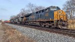 CSX 3406 leads I137 west on 2 track.